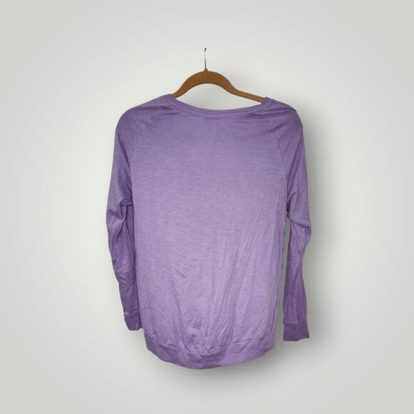 Pink Victoria Secret Light Purple V-Neck Long Sleeve Top Women’s Small - Picture 6 of 11
